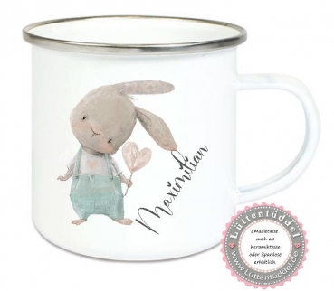 Preview: zuckersüße Tasche Hase Wechselwäsche Wechselkleidung (personalisiert) Kindergarten Wunschname KITA Kindergarten Einschulung Lüttentüddel®